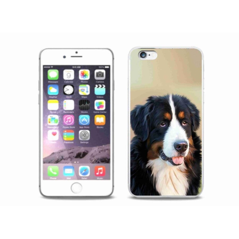 Gelový obal mmCase na mobil iPhone 6/6S Plus - bernský salašnický pes