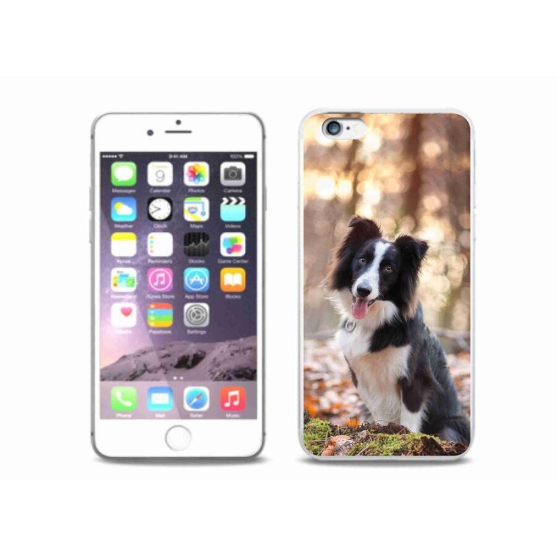 Gelový obal mmCase na mobil iPhone 6/6S Plus - border kolie 1