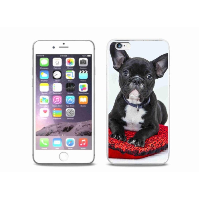 Gelový obal mmCase na mobil iPhone 6/6S Plus - buldok
