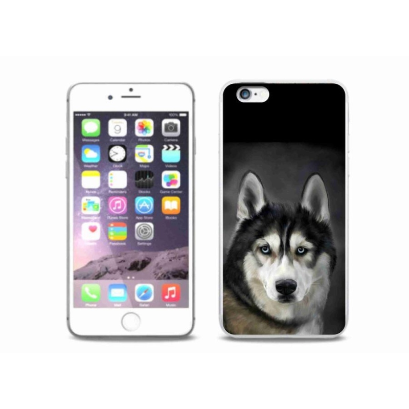 Gelový obal mmCase na mobil iPhone 6/6S Plus - husky
