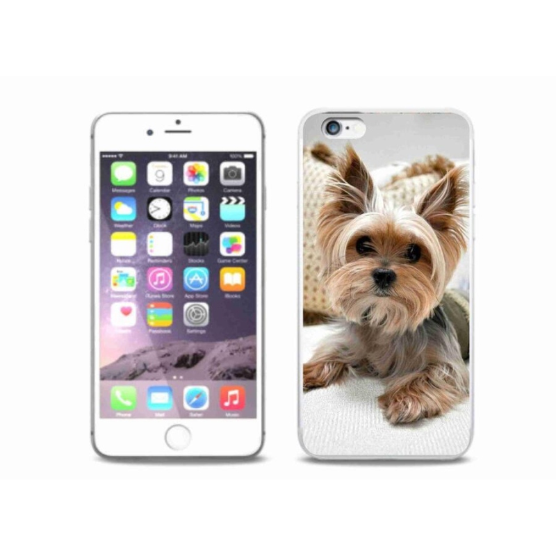 Gelový obal mmCase na mobil iPhone 6/6S Plus - jorkšír 5