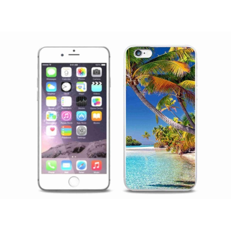 Gelový obal mmCase na mobil iPhone 6/6S Plus - mořská pláž