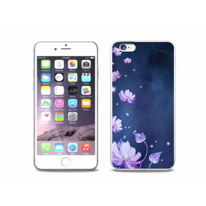 Gelový obal mmCase na mobil iPhone 6/6S Plus - padající květy