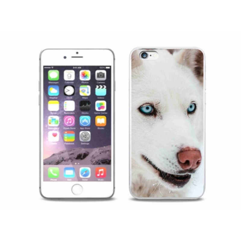 Gelový obal mmCase na mobil iPhone 6/6S Plus - psí pohled