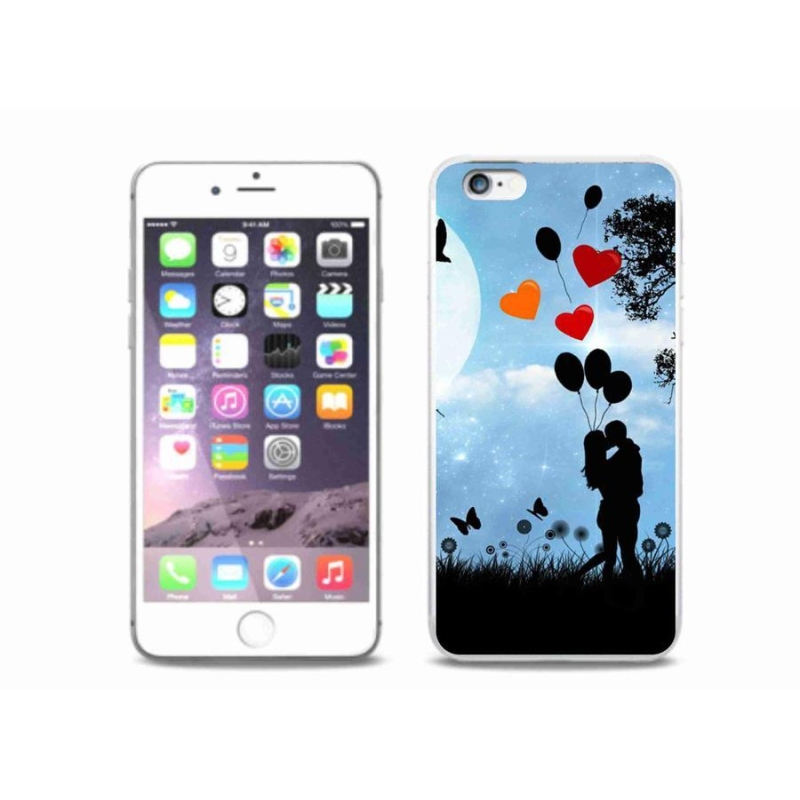 Gelový obal mmCase na mobil iPhone 6/6S Plus - zamilovaný pár