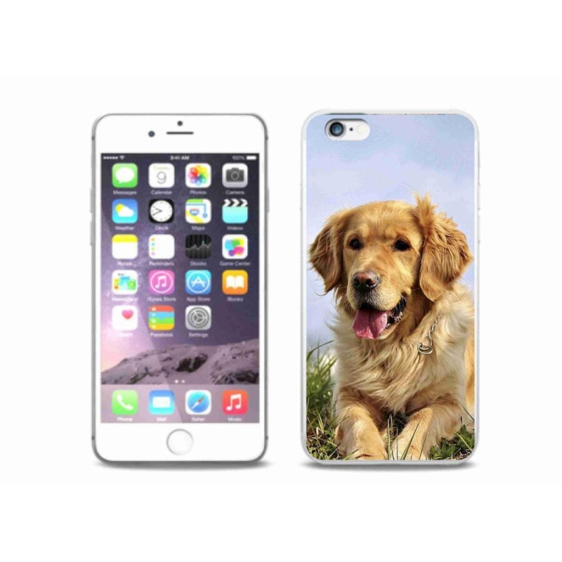 Gelový obal mmCase na mobil iPhone 6/6S Plus - zlatý retrívr