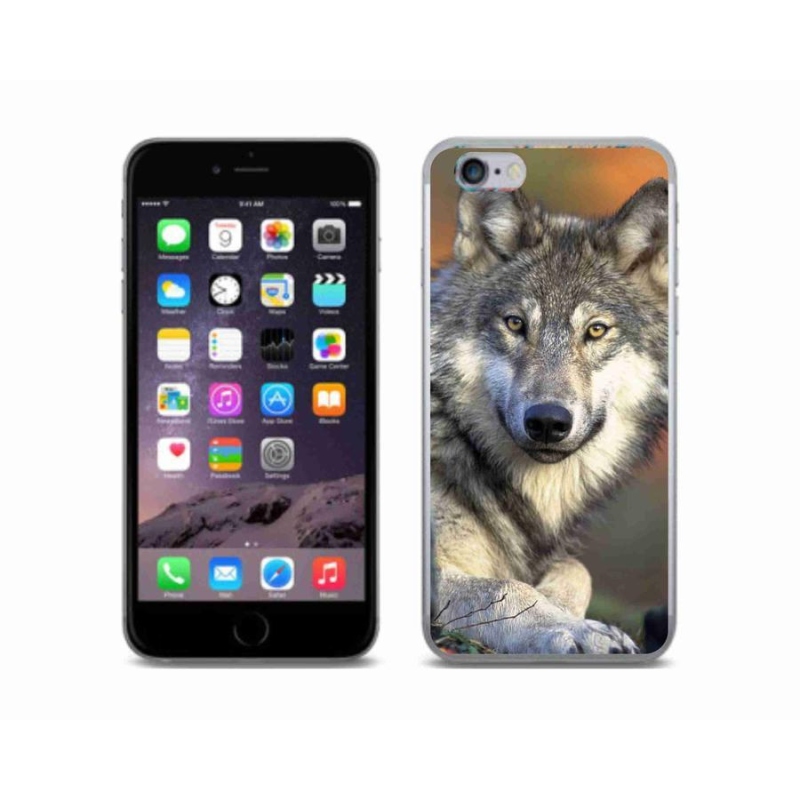 Gelový obal mmCase na mobil iPhone 6/6s - vlk
