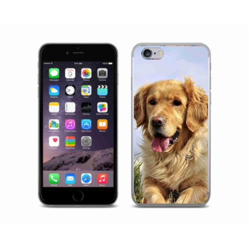 Gelový obal mmCase na mobil iPhone 6/6S - zlatý retrívr