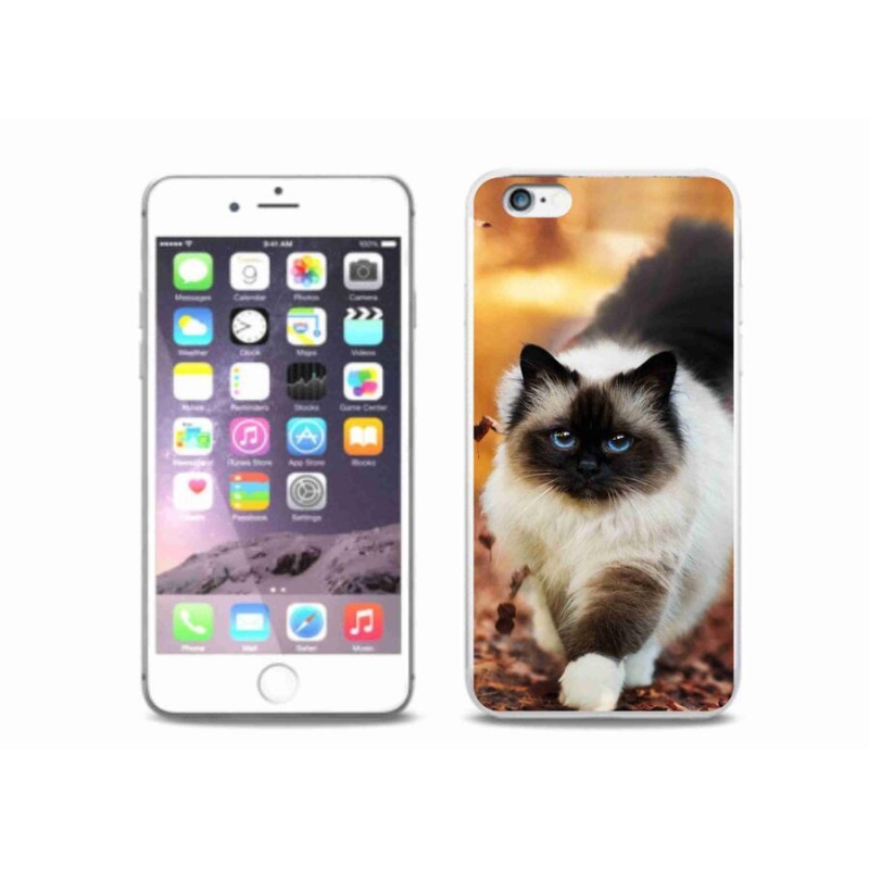 Gelový obal mmCase na mobil iPhone 6 Plus/6S Plus - kočka 1