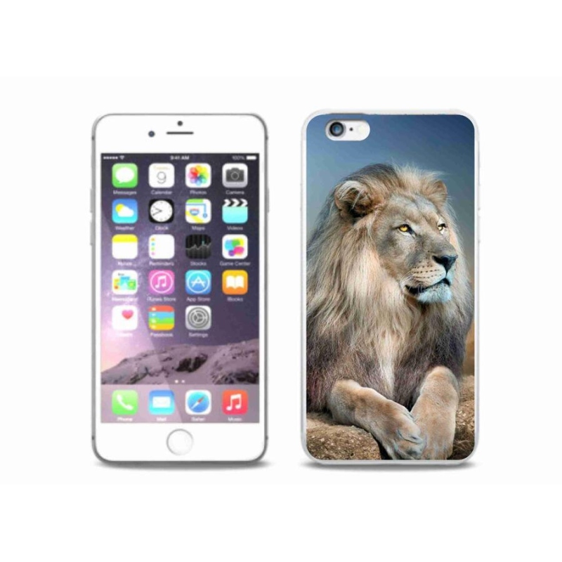 Gelový obal mmCase na mobil iPhone 6 Plus/6S Plus - lev 1