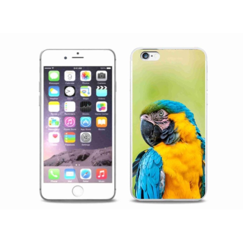 Gelový obal mmCase na mobil iPhone 6 Plus/6S Plus - papoušek ara 2