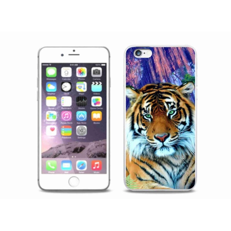 Gelový obal mmCase na mobil iPhone 6 Plus/6S Plus - tygr