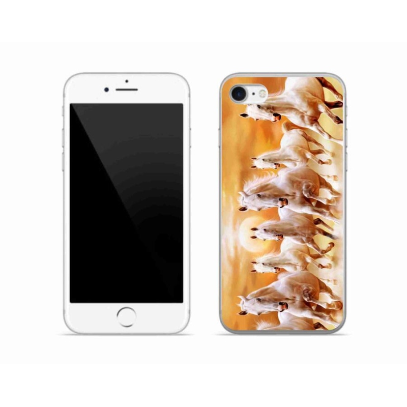 Gelový obal mmCase na mobil iPhone 7 - koně 2