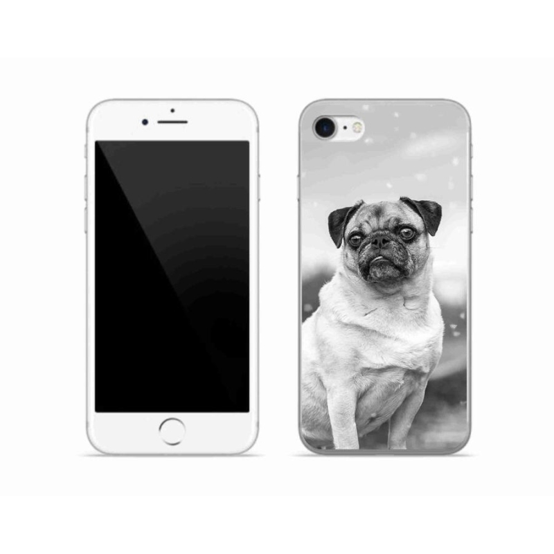 Gelový obal mmCase na mobil iPhone 7 - mops