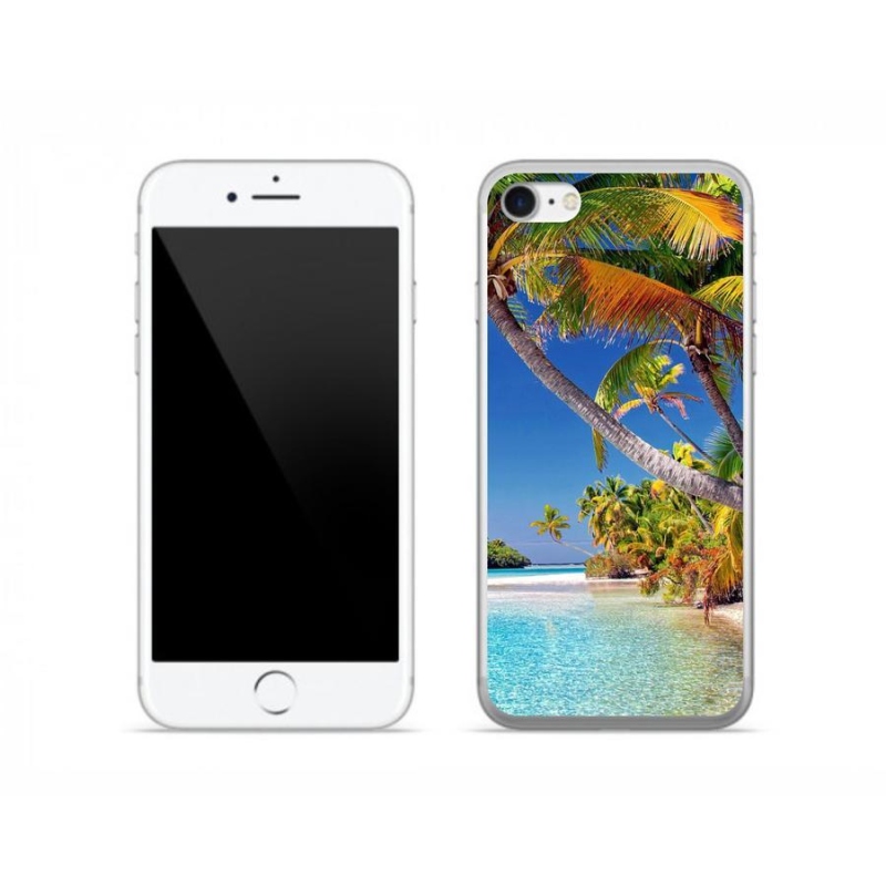 Gelový obal mmCase na mobil iPhone 7 - mořská pláž