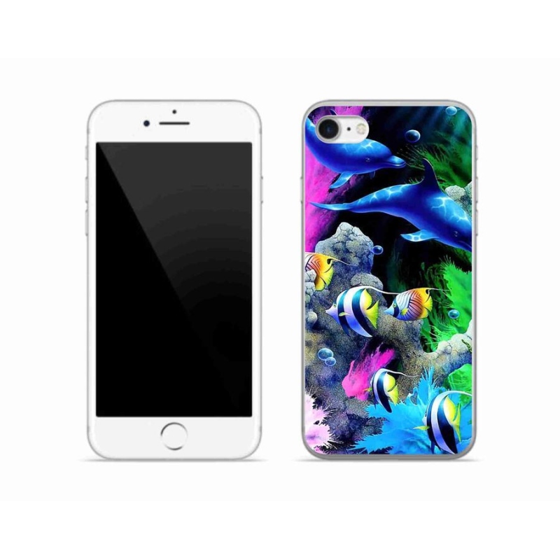 Gelový obal mmCase na mobil iPhone 7 - mořský svět