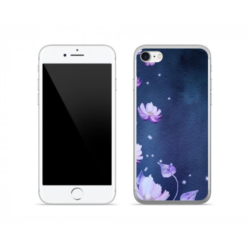 Gelový obal mmCase na mobil iPhone 7 - padající květy