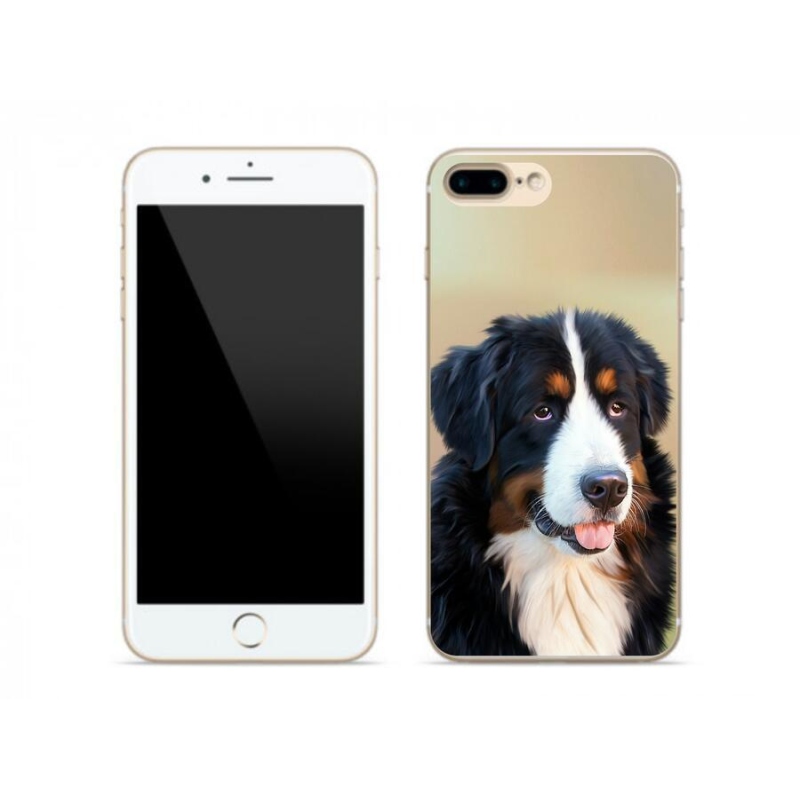 Gelový obal mmCase na mobil iPhone 7 Plus - bernský salašnický pes