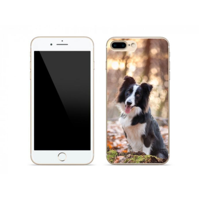Gelový obal mmCase na mobil iPhone 7 Plus - border kolie 1