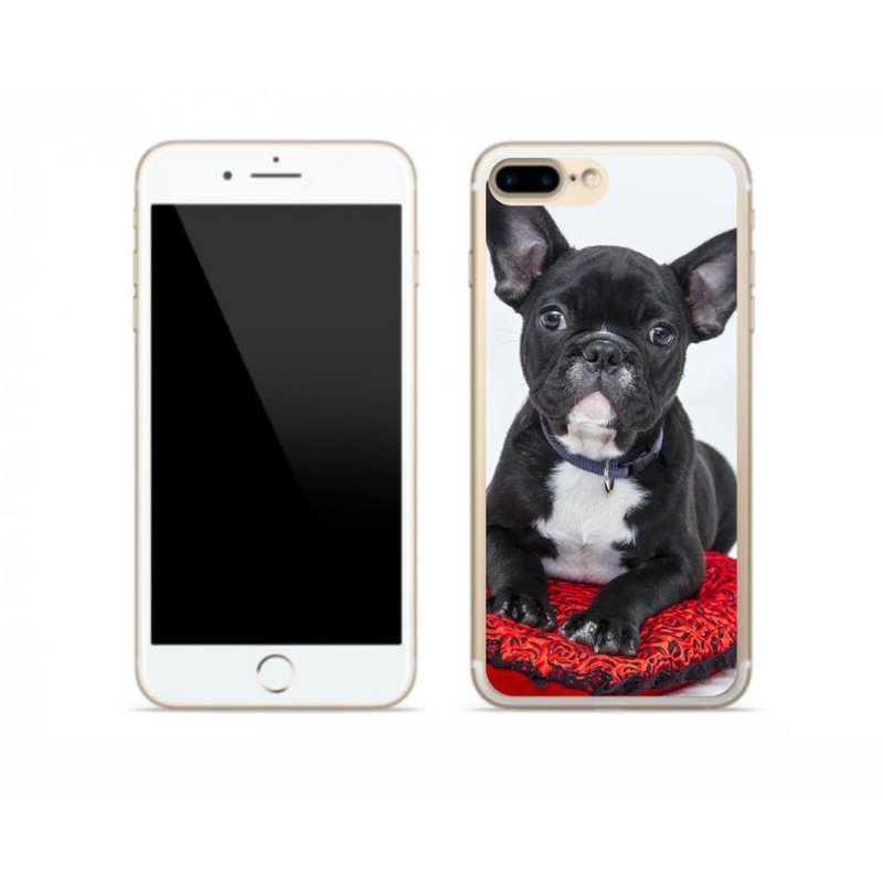 Gelový obal mmCase na mobil iPhone 7 Plus - buldok