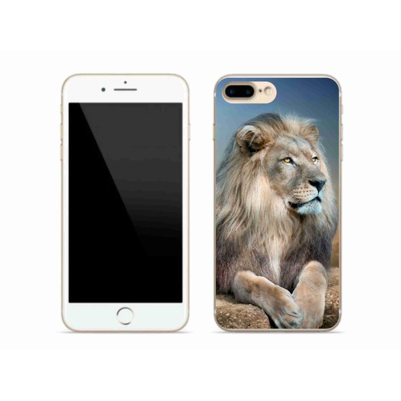 Gelový obal mmCase na mobil iPhone 7 Plus - lev 1
