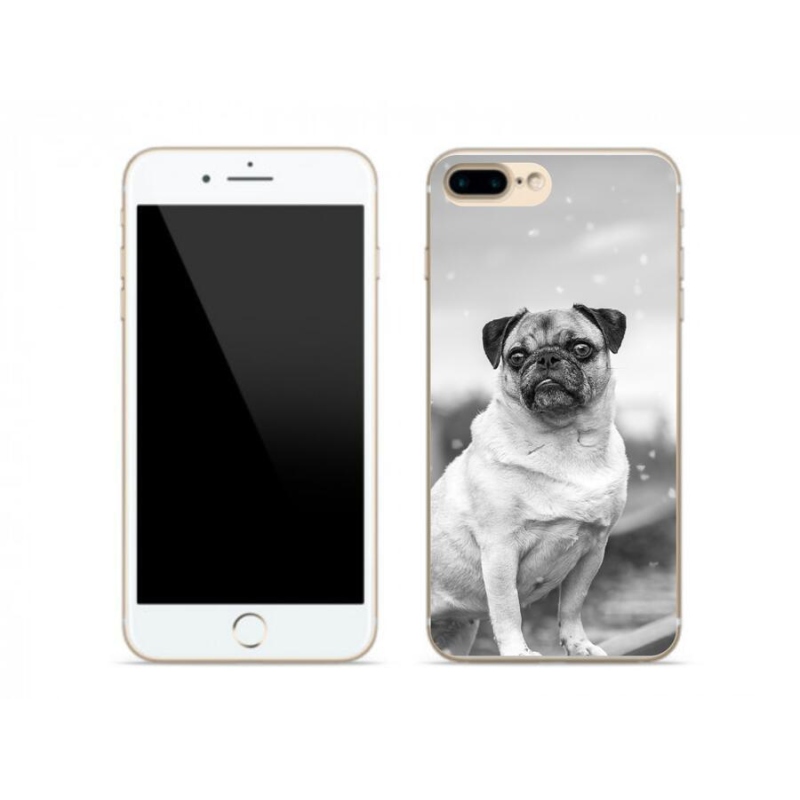 Gelový obal mmCase na mobil iPhone 7 Plus - mops