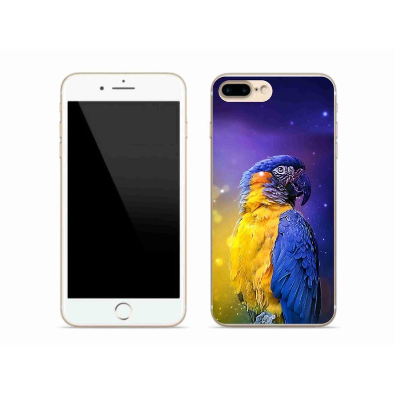 Gelový obal mmCase na mobil iPhone 7 Plus - papoušek ara 1
