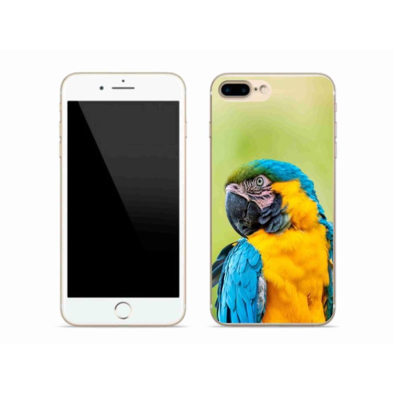 Gelový obal mmCase na mobil iPhone 7 Plus - papoušek ara 2