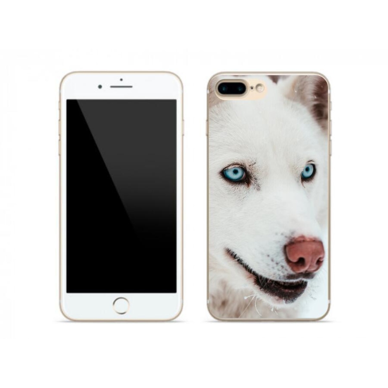 Gelový obal mmCase na mobil iPhone 7 Plus - psí pohled