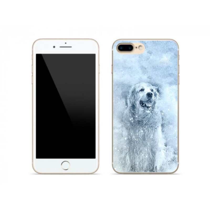 Gelový obal mmCase na mobil iPhone 7 Plus - retrívr