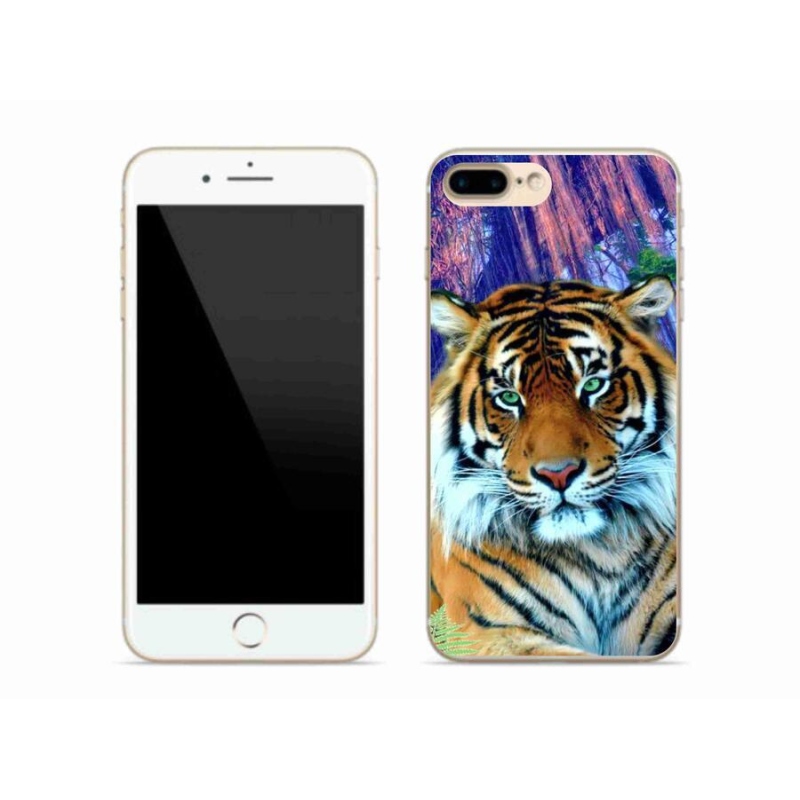 Gelový obal mmCase na mobil iPhone 7 Plus - tygr