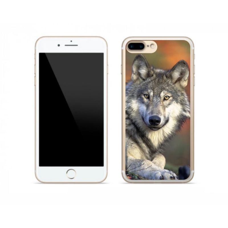 Gelový obal mmCase na mobil iPhone 7 Plus - vlk