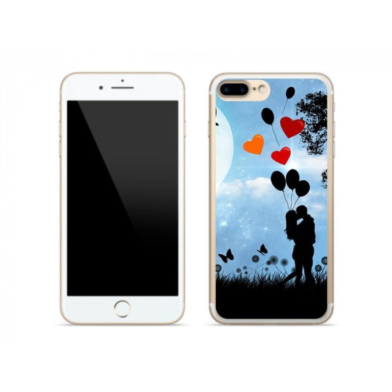 Gelový obal mmCase na mobil iPhone 7 Plus - zamilovaný pár