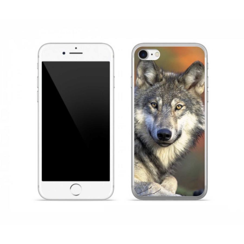 Gelový obal mmCase na mobil iPhone 7 - vlk