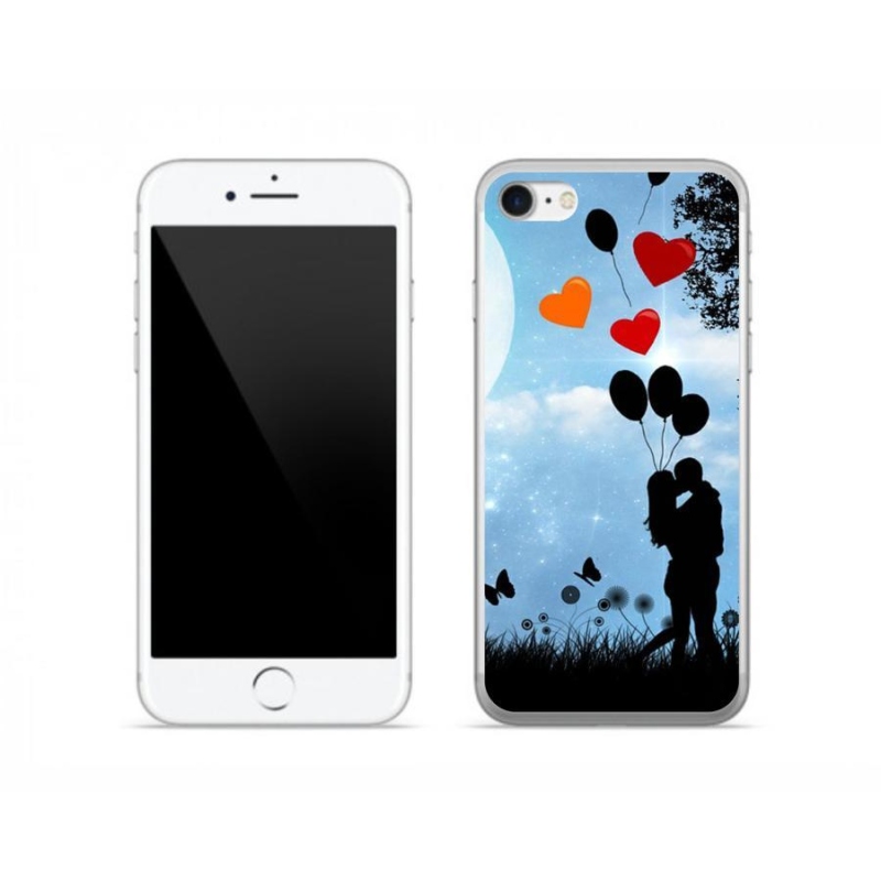 Gelový obal mmCase na mobil iPhone 7 - zamilovaný pár