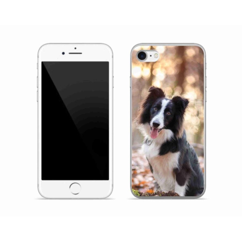 Gelový obal mmCase na mobil iPhone 8 - border kolie 1