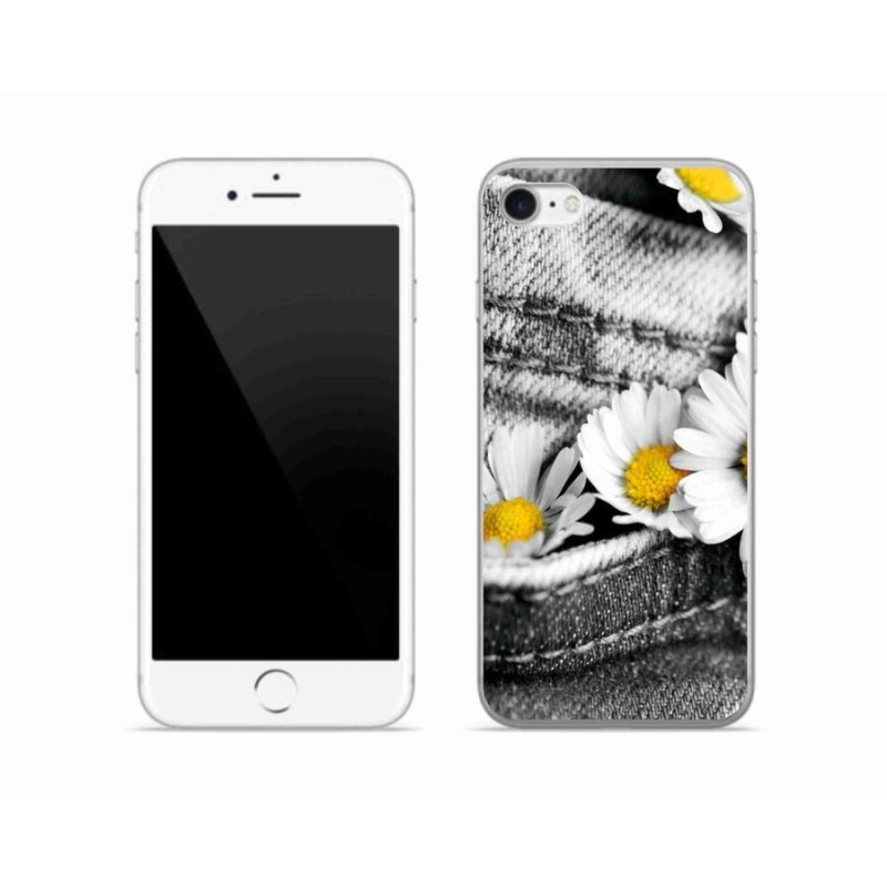 Gelový obal mmCase na mobil iPhone 8 - kopretiny