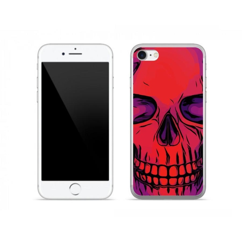 Gelový obal mmCase na mobil iPhone 8 - lebka