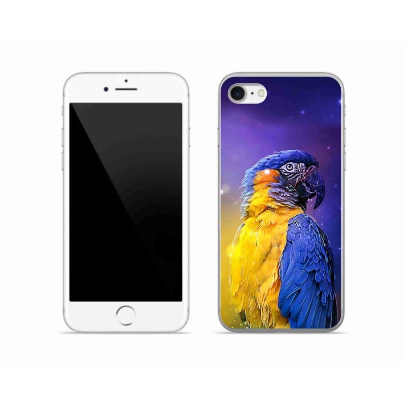 Gelový obal mmCase na mobil iPhone 8 - papoušek ara 1