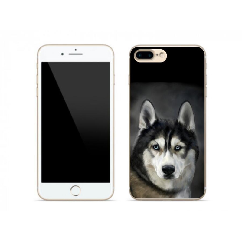 Gelový obal mmCase na mobil iPhone 8 Plus - husky