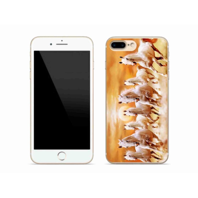 Gelový obal mmCase na mobil iPhone 8 Plus - koně 2