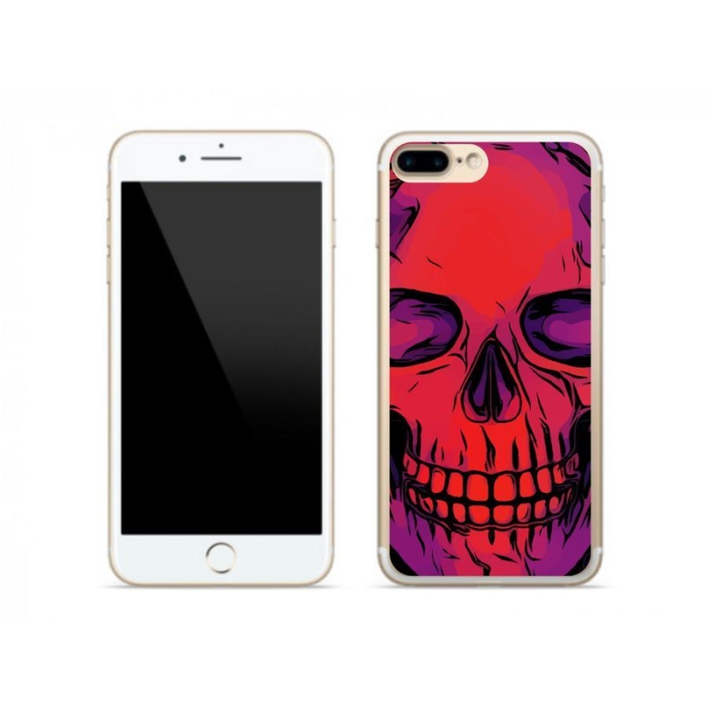 Gelový obal mmCase na mobil iPhone 8 Plus - lebka