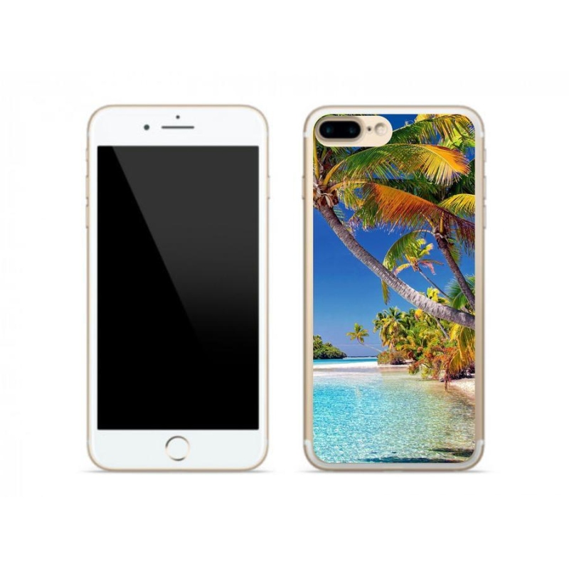 Gelový obal mmCase na mobil iPhone 8 Plus - mořská pláž