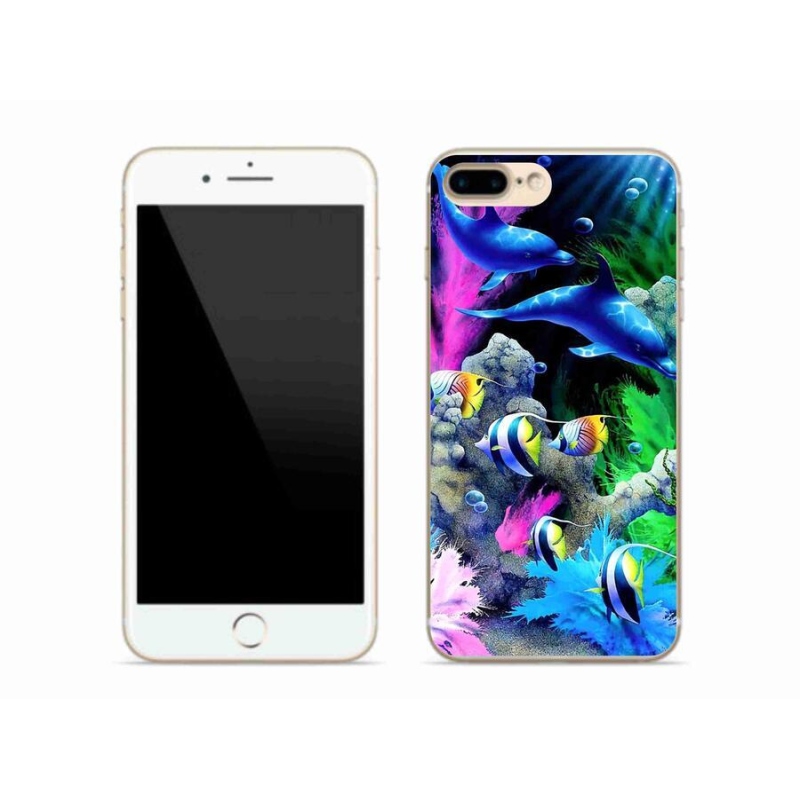 Gelový obal mmCase na mobil iPhone 8 Plus - mořský svět