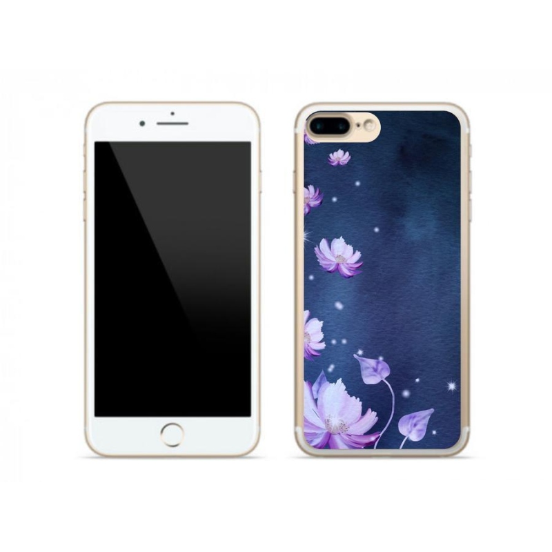 Gelový obal mmCase na mobil iPhone 8 Plus - padající květy