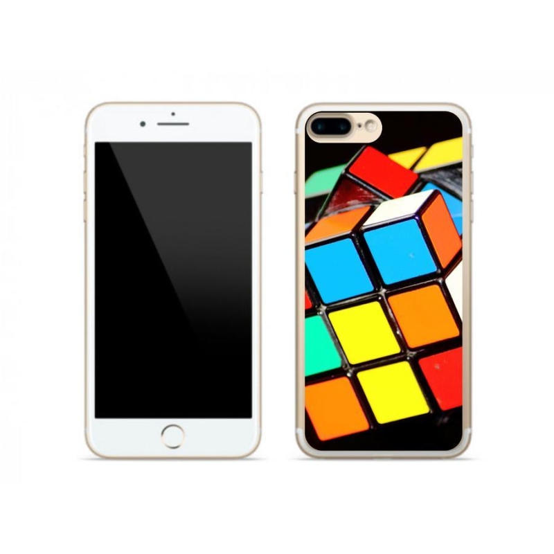 Gelový obal mmCase na mobil iPhone 8 Plus - rubikova kostka