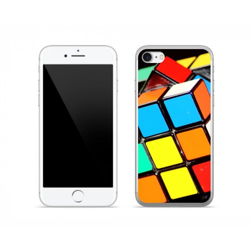 Gelový obal mmCase na mobil iPhone 8 - rubikova kostka