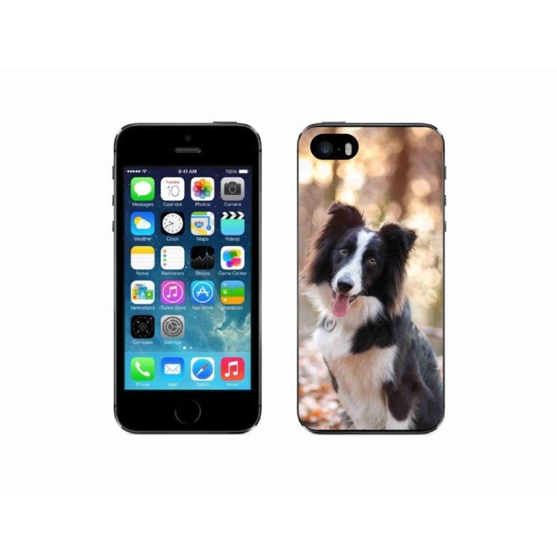 Gelový obal mmCase na mobil iPhone SE (2016) - border kolie 1