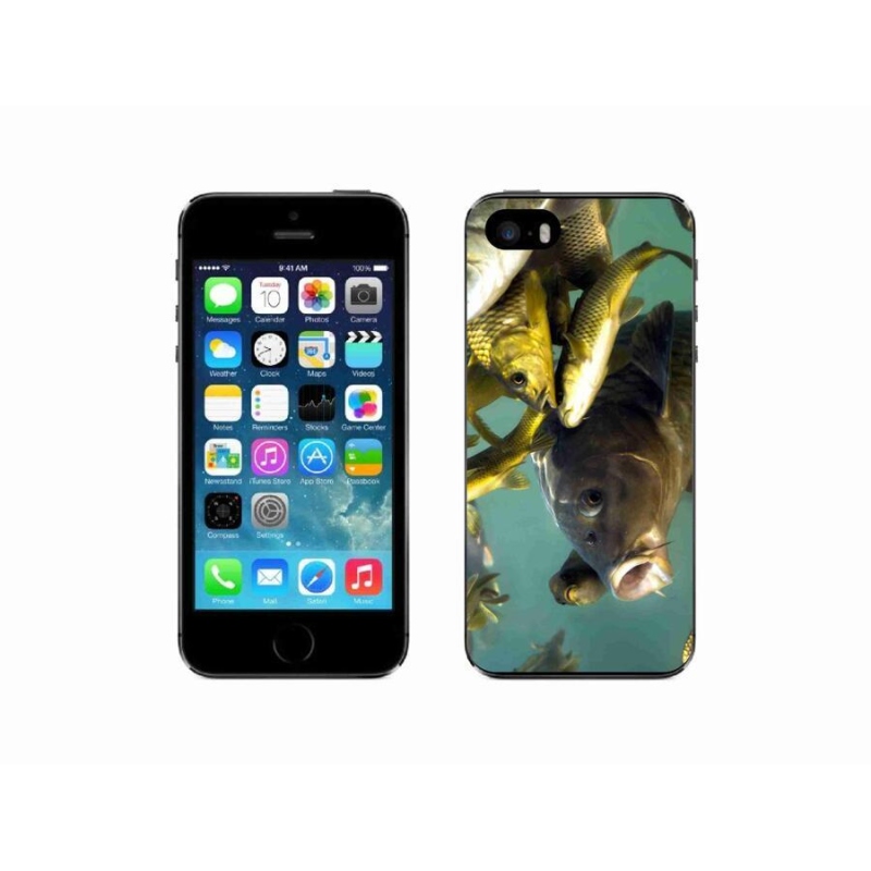 Gelový obal mmCase na mobil iPhone SE (2016) - hejno ryb