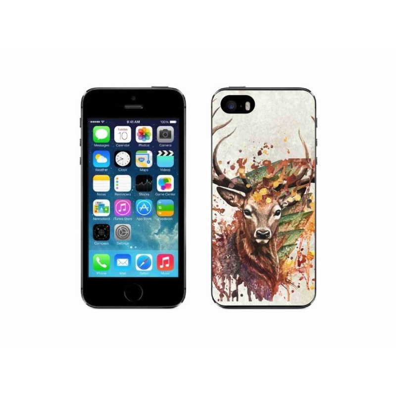 Gelový obal mmCase na mobil iPhone SE (2016) - jelen 1